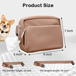 Borsa a tracolla SinSky cane da passeggio elegante antipolvere e impermeabile in Nylon marsupio borsa Dispenser mani libere cane che cammina - Product Image 2