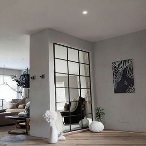 Nhà máy sản xuất hình chữ nhật khung sắt gương cho trang trí nội thất sàn gương - Product Image 2