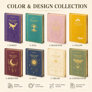 Cuaderno de Notas Personalizable con Logotipo <span class=keywords><strong>en</strong></span> Lámina Dorada, Proceso de Grabado con Páginas Interiores con Borde Dorado, Diario de Autocuidado Personalizado - Product Image 6