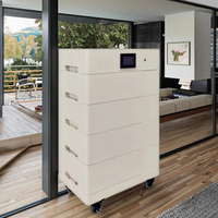 Batterie Lithium LiFePo4 Empilable avec Onduleur 30.72kWh-61.44kWh IP65 Haute Tension Tout-en-un pour Stockage d'Énergie Solaire Hybride Domestique