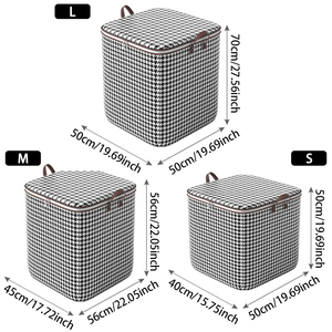 Gấp hộp lưu trữ hình chữ nhật cho quần áo, chăn, giày dép, bao bì phòng, công suất lớn sử dụng nhà - Product Image 1