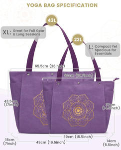 Échantillon gratuit Sac de sport de yoga de shopping à cordon latéral de 18 L Sac de plage léger en nylon Sac de voyage pour femmes Sac à main - Product Image 5