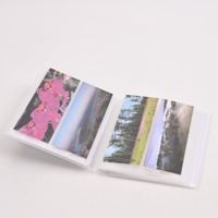 Álbum de Fotos con Cubierta de PVC Transparente, Juego de 3 Piezas, Venta al por Mayor, Páginas Interiores con Encuadernación Térmica 2x6 4x6, Abertura Lateral/Abertura Superior, PVC Suave