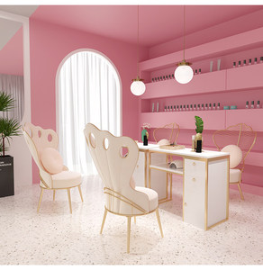 Table de manucure professionnelle de luxe en métal moderne pour salons de beauté, vente en gros Yicheng Beauty pour les techniciennes en ongles - Product Image 1