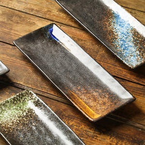 Piatto Rettangolare in Ceramica Stile Giapponese per Cucina Piatti Lunghi per Sushi e Sashimi per Ristoranti Specializzati - Product Image 3