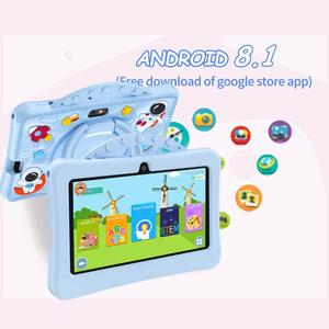Tablette PC pour enfants <span class=keywords><strong>WiFi</strong></span> BDF 7 pouces la plus récente de 2025 avec étui en silicone portable, 1 Go + 16 Go, 2500 mAh Android 8.1 Quad Core - Product Image 2