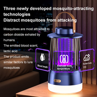 Lampe anti-moustiques avec technologie intelligente de CO2, nouvelle lampe anti-moustiques LED écologique, rechargeable, à intensité variable, portable pour la maison