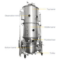 Granulateur de lit fluidisé pour aliments bouillis et gonflés, capacité 100 kg à 500 kg
