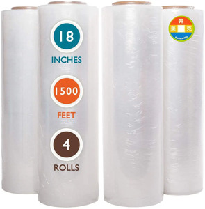 Película Estirable Transparente de Polietileno Directo de Fábrica, Rollo de 500 mm de Ancho, Película de Plástico para Embalaje, 300 m de Longitud - Product Image 4