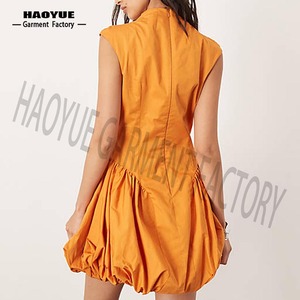 Mini vestido Puffball con cuello alto y cintura caída para <span class=keywords><strong>mujer</strong></span> en naranja <span class=keywords><strong>Mango</strong></span> - Product Image 3