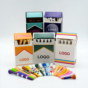 Caja de cigarrillos creativa con soportes para tees de golf, 100 unidades, base de madera, portátiles, coloridos, para golf. - Product Image 3