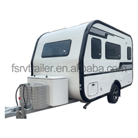 Mini-caravanes de voyage modernes et légères personnalisées, construction en aluminium, double essieux, salle de bain, pour le camping en plein air et les utilisations tout-terrain