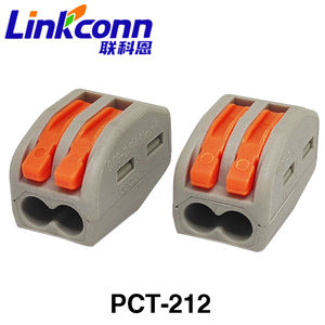 PCT-212บล็อกเทอร์มินัลแบบกดสำหรับต่อสายไฟเชื่อมต่อเร็วพร้อมขั้วต่อทองเหลือง - Product Image 1
