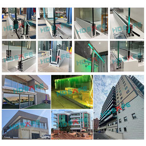 Hdsafe thương mại xây dựng lan can dự án khách sạn căn hộ lan can lan can nhôm U kênh cơ sở dẫn ban công kính lan can - Product Image 4