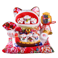 Lucky Cat Cadeau industriel Décoration d'ouverture Tirelire 11 pouces Cadeau de banque d'assurance avec logo OEM
