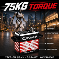 Moteurs de quadricoptère UAV, servo numérique sans balais, engrenage en acier inoxydable 75KG, boîtier en aluminium CNC, étanche, 8.4V XQ-POWER