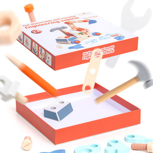 Camion de chantier en bois de qualité supérieure avec vis et écrous, outils inclus, pour l'éducation précoce STEM et le développement des compétences pratiques des enfants - Product Image 6