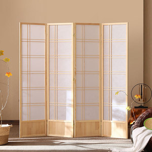 Nhà Sản Xuất Nhật Bản Phong Cách Bằng Gỗ Màn Hình Di Chuyển Shoji Gấp Bằng Gỗ Phân Vùng Màn Hình Phòng Khách Nghệ Thuật Theo Chủ Đề Phòng Divider - Product Image 3