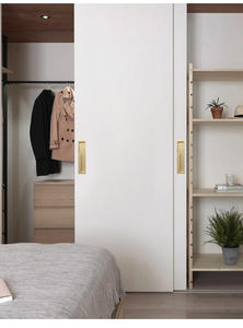 Hidden Installation Zinc Alloy Cabinet <b>Door</b> Drawer Dresser Pull Handle Embedded Sliding Design Hotel Bathroom Modern Furniture - Product Image 2