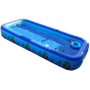 Grande piscine gonflable d'extérieur, PVC de 2 mm d'épaisseur, piscine rectangulaire pour la famille, utilisation dans la cour, enfants et adultes, plaisir aquatique estival - Product Image 5