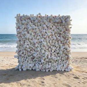 Guirlande de fleurs artificielles 6*10 pieds en rouleau pour décoration de mariage, de Noël et de fête, 100% réaliste - Best-seller - Product Image 6