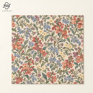 Vintage Blumenmuster Baumwoll-Voile-Stoff mit Vergissmeinnicht-Print, Leichter Baumwoll-Popeline für Schneiderei - Product Image 5
