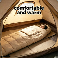 Sac de couchage momie personnalisé en nylon Ripstop 40D, fermeture éclair à accès thoracique, 3 saisons, OEM ODM, pour le camping, la randonnée et le trekking en extérieur