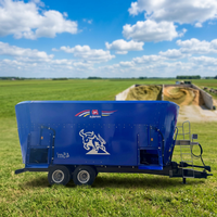 Chariot mélangeur d'aliments TMR (Total Mixed Ration) en acier NM400 pour l'élevage de bovins, ovins et autres animaux d'élevage, pour le traitement des aliments et la ferme
