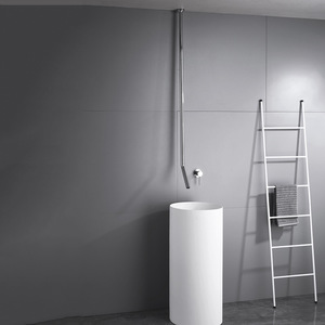 Phong Cách Châu Âu Brass Dọc Cột Lưu Vực Treo Trần Thả Nước Lạnh Và Nóng Vòi Nước Trần Treo Ống Bf453 - Product Image 6