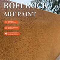 Revêtement mural décoratif naturel Rofi Rock Art Paint pour colonnes, application manuelle, ininflammable, non toxique, avec agrégats, pour salon