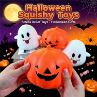 Juguete Antiestrés de Halloween, Calabaza Fantasma Adorable, de Rebote Lento, Regalo para Fiestas