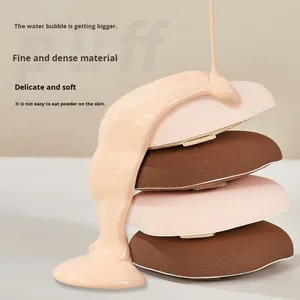 Puff de polvo suave y agradable para la piel, juego de puff de polvo de doble uso seco y húmedo, soplos de maquillaje con forma de gota de agua en caja para cojín <span class=keywords><strong>BB</strong></span> Cream - Product Image 4