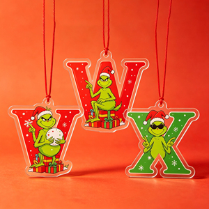 Nouveauté transfrontalière créative : Décorations en plastique plates de 26 lettres pour sapin de Noël, maison, fête, cadeau, vente en gros - Product Image 2