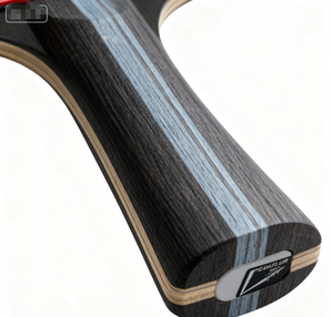 Raquette de <span class=keywords><strong>tennis</strong></span> de table en bois vert 3 étoiles avec fond de batte de ping-pong bleu - Product Image 4