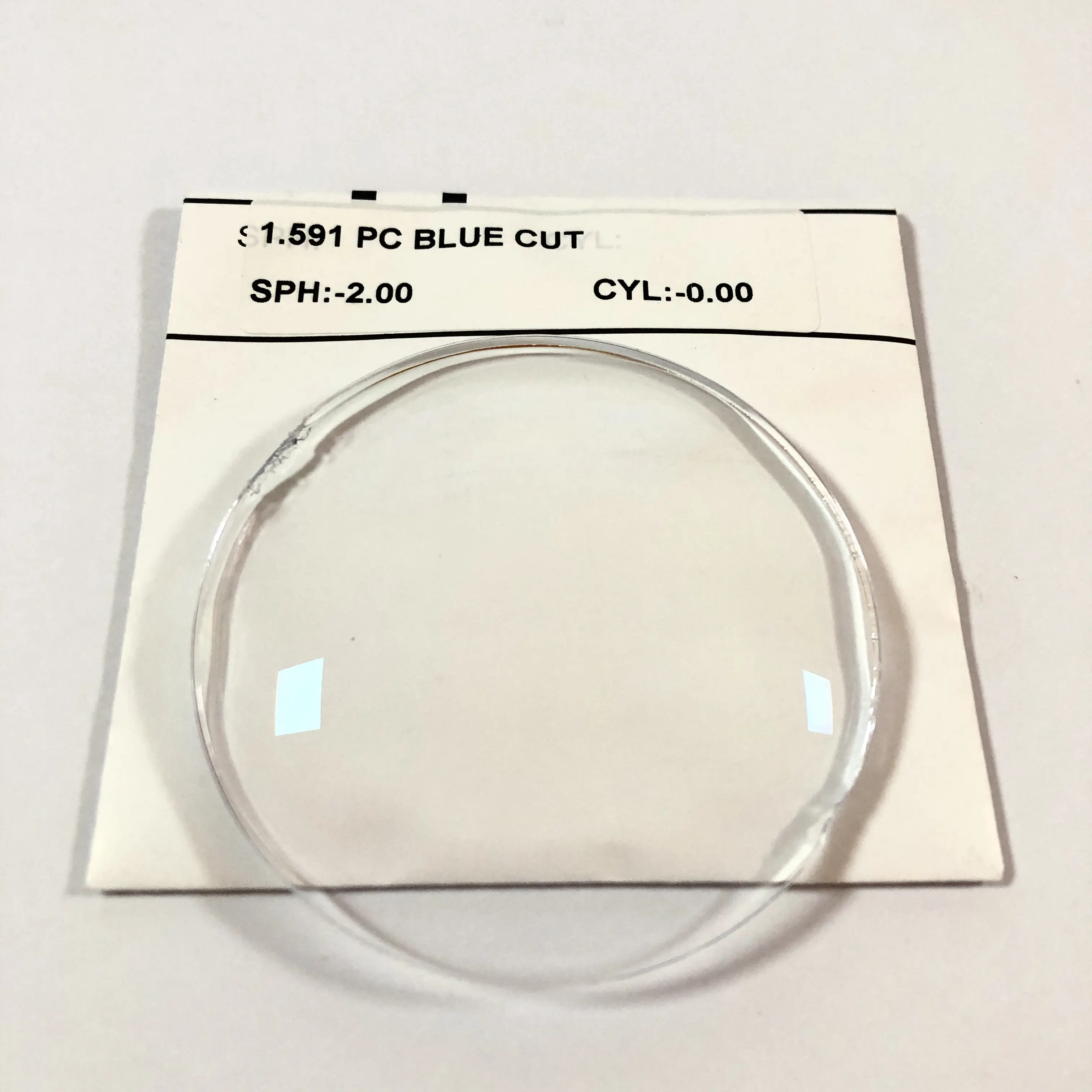عدسات بولي كربونات, عدسات بولي كربونات موديل 1.591 مضادة للأشعة الزرقاء قطع أزرق UV420 HMC عدسات بصرية زرقاء عدسات كريستال أوبتيكوس lentes