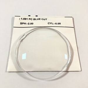 Factory 1.591 <span class=keywords><strong>Anti</strong></span> Blue Ray PC Lentes de policarbonato UV420 HMC Lentes ópticas azules para anteojos Blue Cut Cristales Opticos Lentes - Product Image 1