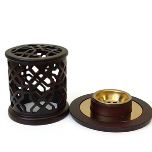 Handmade Religious Bamboo Wood <b>Bakhoor</b> Burner <b>Oud</b> Fragrance Home Aromatherapy Decorative Incense Holder SS CRAFT INDIA - Product Image 1