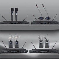 Système de microphone sans fil UHF à col de cygne longue portée pour conférences, avec audio clair, idéal pour les églises, les podiums et les salles de réunion