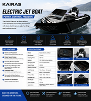 Jet-boat électrique 15 kW, scooter aquatique haute vitesse 2 places, propulsion par batterie lithium, embarcation personnelle pour sports nautiques