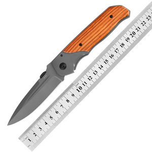 Coltello Tascabile BR DA30 di Alta Qualità per Autodifesa, Lama in Acciaio, Coltello Pieghevole <span class=keywords><strong>da</strong></span> Campeggio con Manico in Legno - Product Image 2
