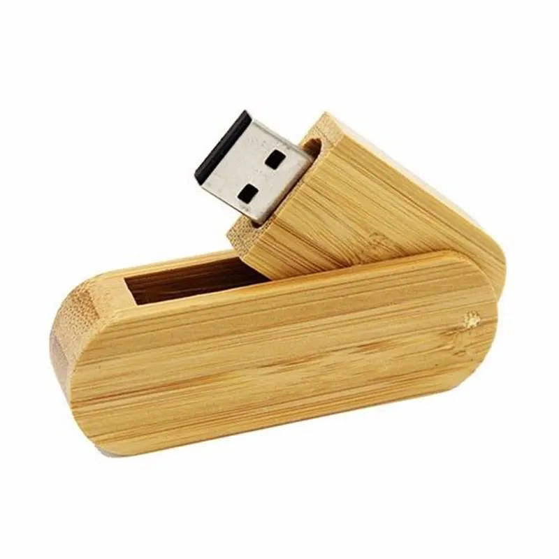 Gấp Twist Bằng Gỗ USB Ổ Đĩa Quà Tặng Khuyến Mãi Biểu Tượng Tùy Chỉnh Kinh Doanh Promo Xoay Flash 4 GB 8GB 16GB 32GB Với Hộp