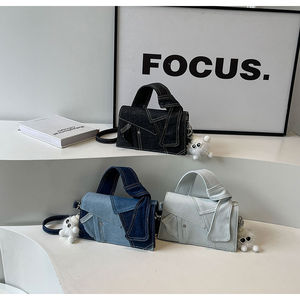 Nuovo arrivo borsa a tracolla Casual a spalla singola da <span class=keywords><strong>donna</strong></span> borse alla moda in Denim di colore a contrasto per <span class=keywords><strong>donna</strong></span> - Product Image 2