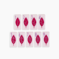 Jeu de tuiles de mahjong américain en acrylique à quatre couches avec icônes naturelles pastel, œuvre d'art personnalisée pour les cadeaux en gros et les détaillants de jeux
