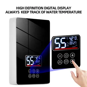 6000W Cocina Baño Chauffe Eau Toda la casa Pantalla LED Calentador de agua eléctrico instantáneo sin tanque