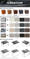 Pergola en aluminium avec auvent convertible, abri imperméable pour balcon et terrasse, utilisation extérieure, gazebo électrique à lames orientables en aluminium 3x3