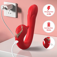 Vibrateur Rose 3-en-1 Gelances pour Femme : Plaisir Intense, Vibration, Effet de Clapet, Orgasme par Morsure des Lèvres, Succion Clitoridienne, Léchage