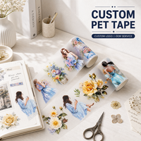 Rouleaux d'autocollants personnalisés pour scrapbooking, ruban PET mat, fournitures pour bullet journal et journalisation