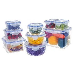 Insulated Microwave PP Food Grade <strong>Stackable</strong> <strong>Lunch</strong> <strong>Box</strong> Round and Square Food Plastic Container Set - Product Image 1