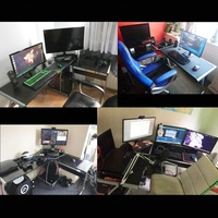 Bureau d'ordinateur extensible en forme de L pour la maison et le bureau, avec plateau en mélamine et structure métallique - Idéal pour le gaming et l'étude