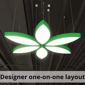 Đèn treo Đèn trần LED Đèn chùm treo hiện đại màu đen và đèn treo cho văn phòng, nhà để xe, cửa hàng - Product Image 2